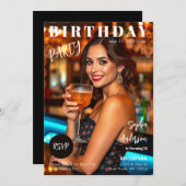 マガジンカバー誕生日 招待状 (正面/裏面)