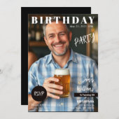 マガジンカバー誕生日 招待状 (正面/裏面)