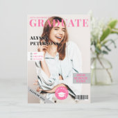 マガジンカバー2枚の写真ピンクトレンディー卒業 案内状 (スタンド正面)