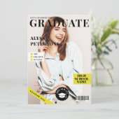 マガジンカバー2枚の写真ブラックトレンディー卒業 案内状 (スタンド正面)