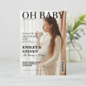 マガジンカモダンバー写真ベビーシャワー 招待状 (スタンド正面)