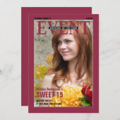 マガジンスウィート15誕生日招待状 |写真 招待状 (正面/裏面)