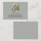 マガジンスタイルワイルドサファリかわいいタイガーベビーシャワー エンクロージャーカード (正面/裏面)