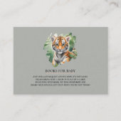 マガジンスタイルワイルドサファリかわいいタイガーベビーシャワー エンクロージャーカード (正面)