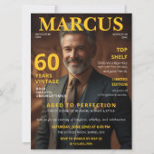 マガジンスタイル60th誕生日フォトウイスキーテーマ 招待状 (正面)