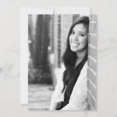 マガジンフモダンル写真写真卒業 招待状 (裏面)