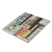 マガジンフレーズコラージュセラミックタイル(大) タイル (側面)