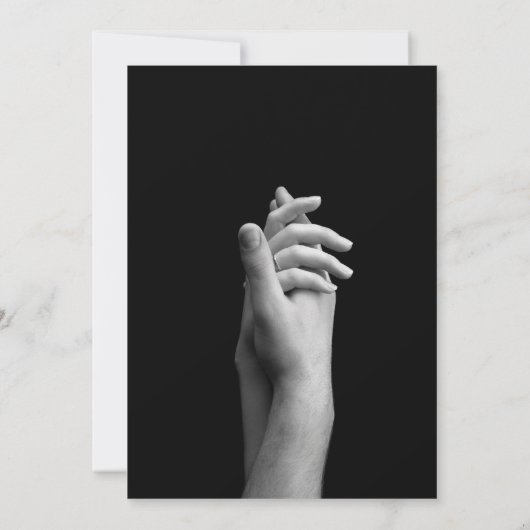 マガジンブラックダークモード新聞写真結婚ズ サンキューカード (裏面)