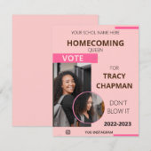 マガジン投票ホームカミングクイーン フライヤーテンプレート 招待状 (正面/裏面)