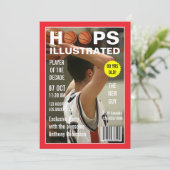 マガジン有名人バスケットボールバースデーパーティーの写真 招待状 (スタンド正面)