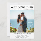 マガジン結婚カバーのビーチ 招待状 (正面)