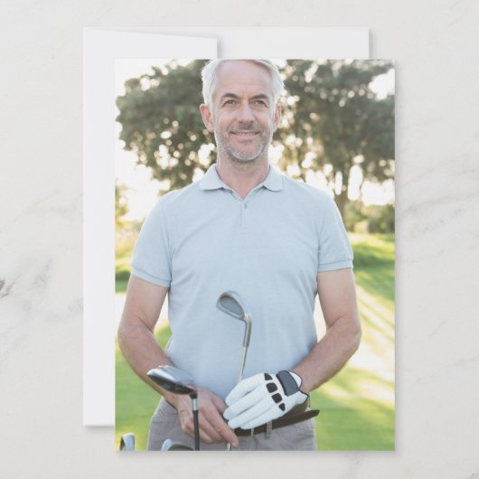 マガジン50メンズゴルフ50ゴルファー誕生日 招待状 (裏面)