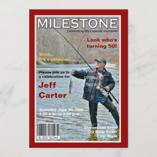 マガジン·カバー·バースデー·パーティーの招待 招待状