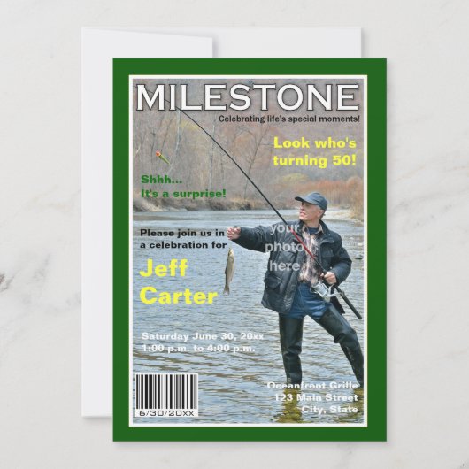 マガジン·カバー·バースデー·パーティーの招待 招待状 (正面)