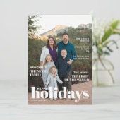 マガジン スタイルのホリデー カード (スタンド正面)