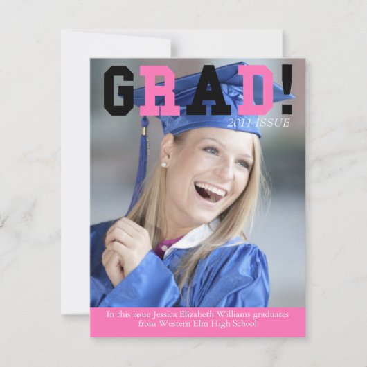 マガジン スタイル 招待状 (正面)