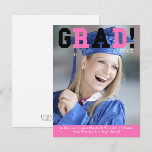 マガジン スタイル 招待状 (正面/裏面)