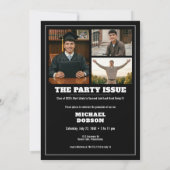 マガジン フォー フォト ブラック 卒業パーティー 招待状 (裏面)