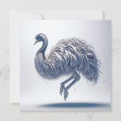 マガジ転がン紙ダチョウ挨拶カード ノートカード (正面)