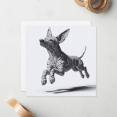 マガジ転がン紙Xoloitzcuintliグリーティングカード ノートカード (正面/裏面インサイチュ)