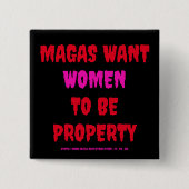 マガスは女性に財産を与えてほしい 缶バッジ (正面)