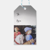 マガス・メルキオールの行列、馬のライダー、野良猫 ギフトタグ (正面)