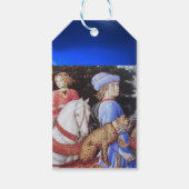 マガス・メルキオールの行列、馬のライダー、野良猫 ギフトタグ (裏面)