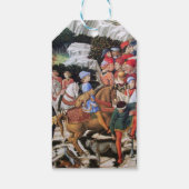 マガス・メルキオールの行列、馬のライダー、野良猫 ギフトタグ (裏面)