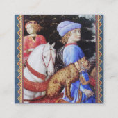 マガス・メルキオールの行列、馬のライダー、野良猫 スクエア名刺 (裏面)