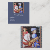 マガス・メルキオールの行列、馬のライダー、野良猫 スクエア名刺 (正面/裏面)