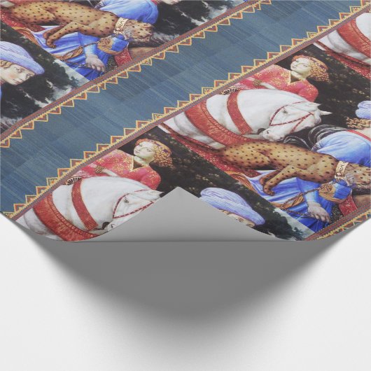 マガス・メルキオールの行列、馬のライダー、野良猫 ラッピングペーパー (角)