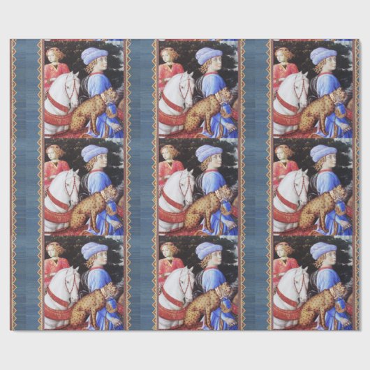 マガス・メルキオールの行列、馬のライダー、野良猫 ラッピングペーパー (フラット)