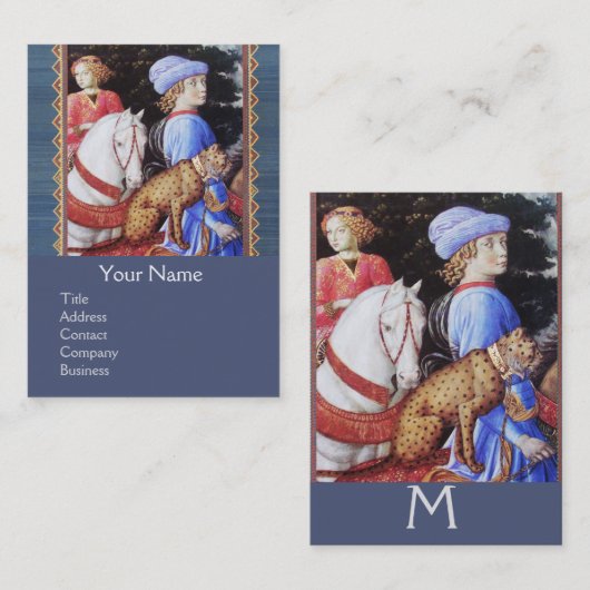 マガス・メルキオールの行列、馬のライダー、野良猫 名刺 (正面/裏面)