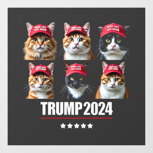 マガトランプの選挙で猫を安全にする ウィンドウサイン (シート)