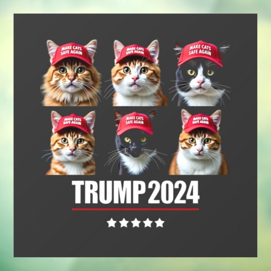 マガトランプの選挙で猫を安全にする ウィンドウサイン (シート3)