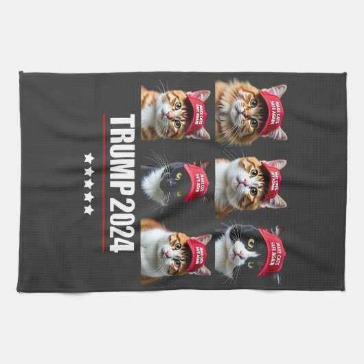 マガトランプの選挙で猫を安全にする キッチンタオル (横)