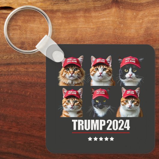 マガトランプの選挙で猫を安全にする キーホルダー (正面)