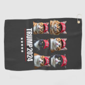 マガトランプの選挙で猫を安全にする ゴルフタオル (横)