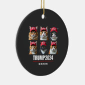 マガトランプの選挙で猫を安全にする セラミックオーナメント (右)