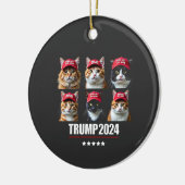 マガトランプの選挙で猫を安全にする セラミックオーナメント (左)