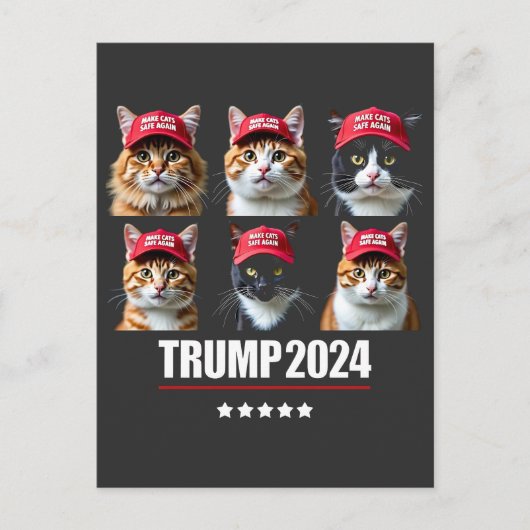 マガトランプの選挙で猫を安全にする ポストカード (正面)
