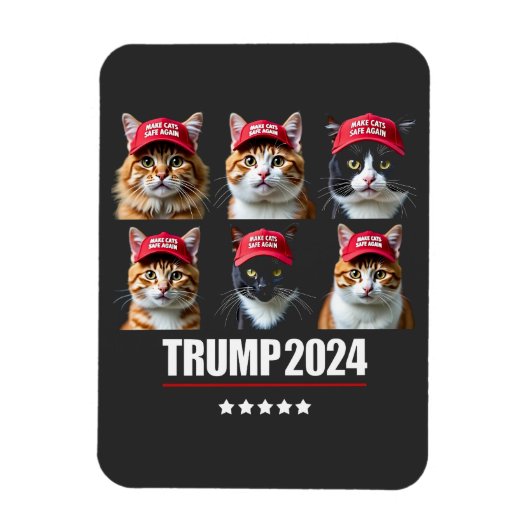 マガトランプの選挙で猫を安全にする マグネット (縦)