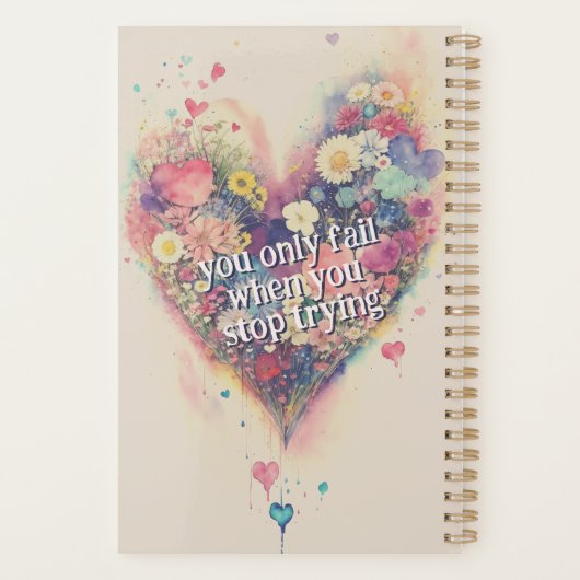 マガパーソナライズされたジンカバーゴール引用文 プランナー手帳 (裏面)