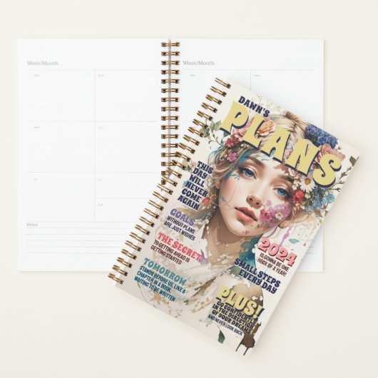 マガパーソナライズされたジンカバーゴール引用文 プランナー手帳 (ディスプレー)