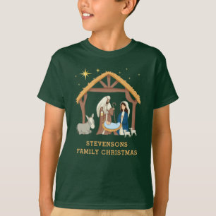 マガパーソナライズされたーの家族のクリスマスベビー Tシャツ
