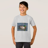 マガモのアヒルのティー Tシャツ (正面フル)