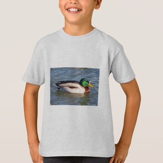 マガモのアヒルのティー Tシャツ (正面)