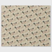 マガモのアヒルの写真 ラッピングペーパー (フラット)