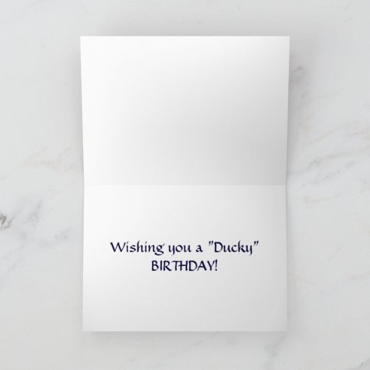 マガモのアヒルの挨拶のバースデー・カード カード (内部)