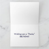 マガモのアヒルの誕生日の挨拶状 カード (内部)